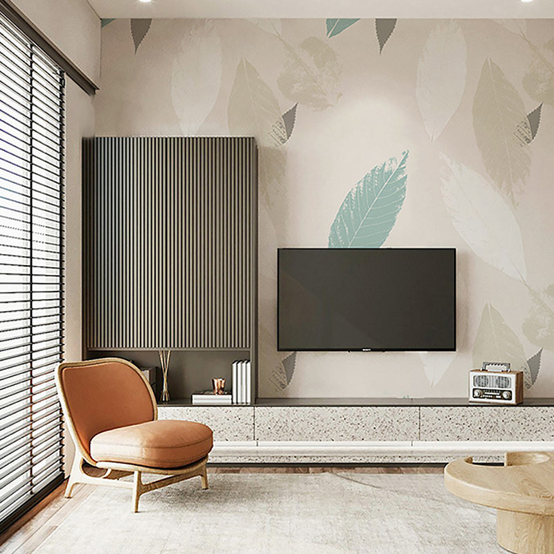 Frendorf | Beige Veertje Muurschildering Waterbestendige Wandbekleding voor Accentmuur