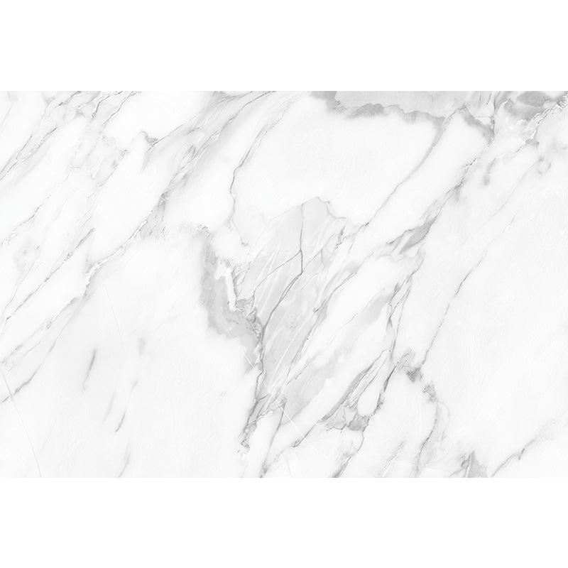 Frendorf | Witte Moderne Muurbehang Gepersonaliseerde Marmeren Wandbekleding voor Gastenkamer