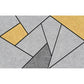 Frendorf | Extra Large Nordic Wandkunst Graue und Gelbe Geometrien Wandtapete, maßgeschneidert gedruckt