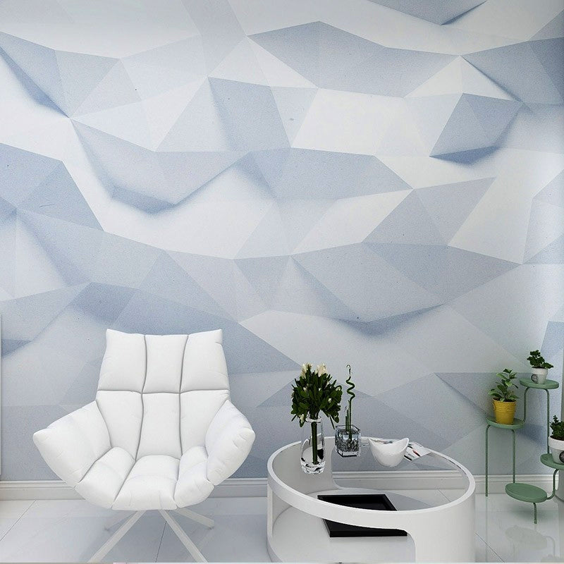 Frendorf | Volledige Muurmuurschilderingen voor Galerij 3D Ongelijke Geometrieën Wandbekleding in Industriële Aandoeningkleur, Vlekbestendig