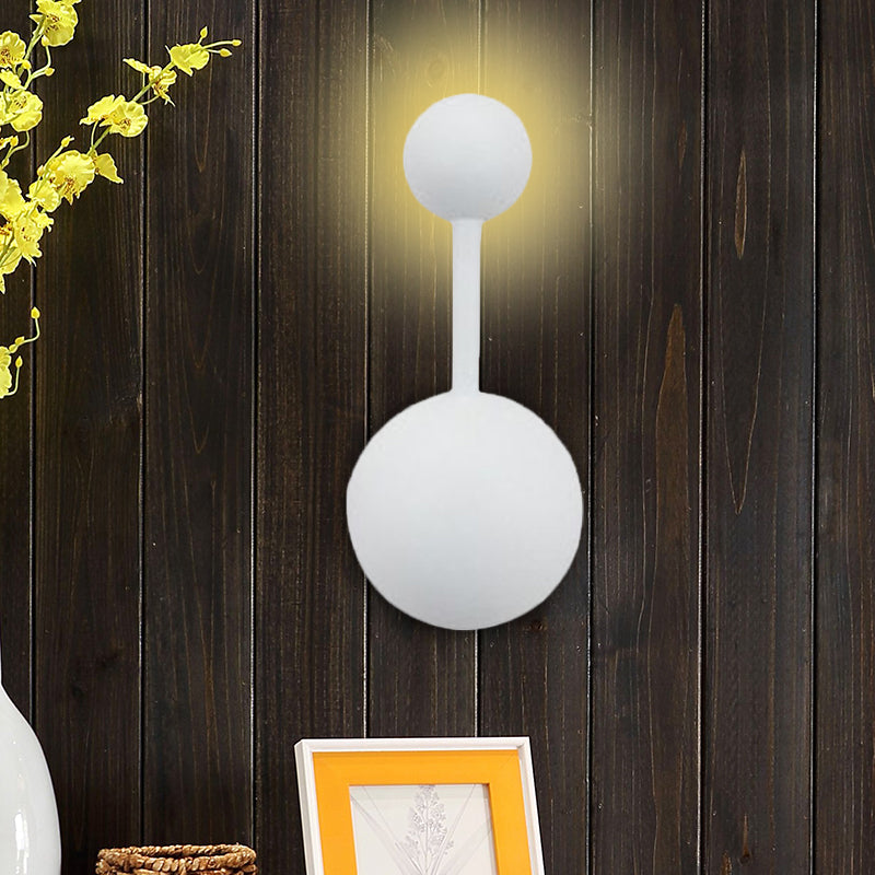 Frendorf | 1/2 Lichter Schlafzimmer Wandleuchte mit molekularem Acrylschirm Weiße Lesewandleuchte in Warm/Weiß Licht