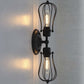 Frendorf | Metal Bulb Vormen Wandmontage Licht met Kooi Schaduw Industriële Vintage 1/2-Licht Restaurant Wandlamp in Zwart/Nikkel