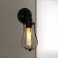 Frendorf | Metal Bulb Vormen Wandmontage Licht met Kooi Schaduw Industriële Vintage 1/2-Licht Restaurant Wandlamp in Zwart/Nikkel