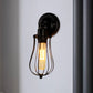 Frendorf | Metal Bulb Vormen Wandmontage Licht met Kooi Schaduw Industriële Vintage 1/2-Licht Restaurant Wandlamp in Zwart/Nikkel
