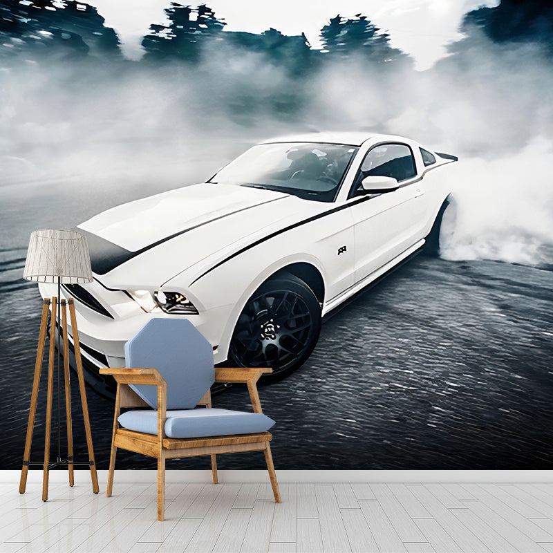 Frendorf | Einfache Auto- und Straßenwandmalerei für das Jungenzimmer Coole Wandkunst, Maßgeschneidert