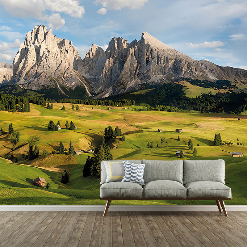 Frendorf | Foto Berg und Gras Wandgemälde Extra große Wandkunst für das Gästezimmer, individuell bedruckt
