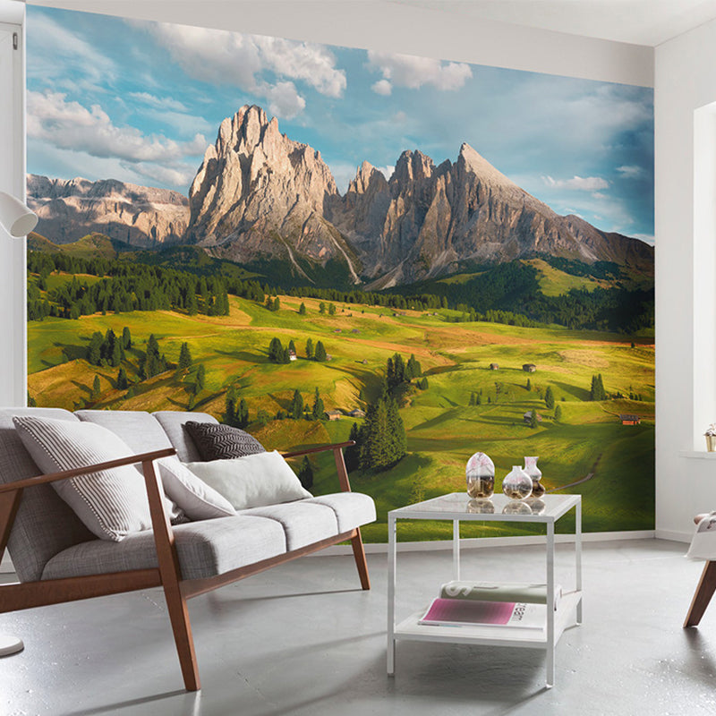 Frendorf | Foto Berg und Gras Wandgemälde Extra große Wandkunst für das Gästezimmer, individuell bedruckt