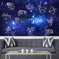 Frendorf | Contemporary Horoscope Wandtapijt in Donkerblauw voor Woonkamer, Persoonlijke Maat Beschikbaar