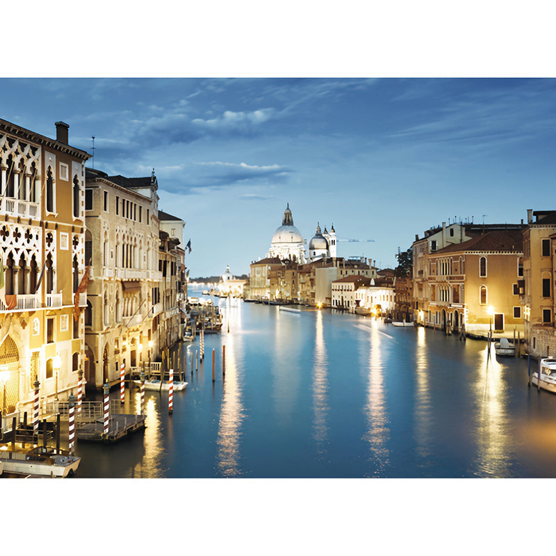 Whole Photo Style Venedig Wandbild für Schlafzimmerdekoration, Gelb und Blau, Maßanfertigung