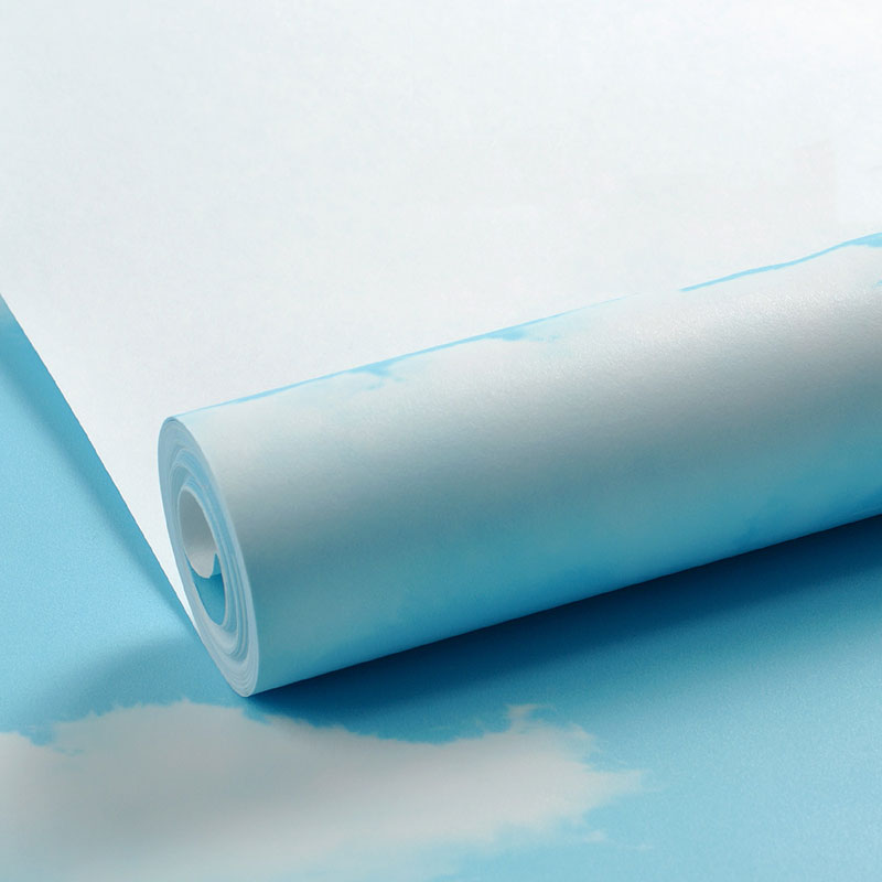 Frendorf | 20,5" x 33' Wolkenbehang in Pastellfarbe Non-Woven-Stoff Wandverkleidung für Kinder, unpasteurized
