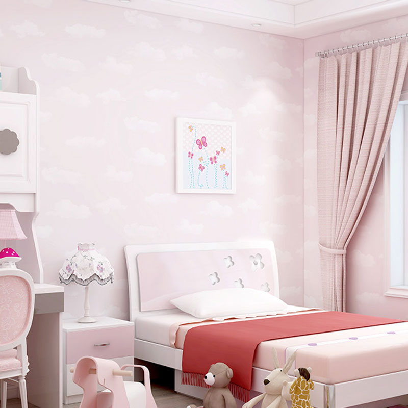 Frendorf | 20,5" x 33' Wolkenbehang in Pastellfarbe Non-Woven-Stoff Wandverkleidung für Kinder, unpasteurized
