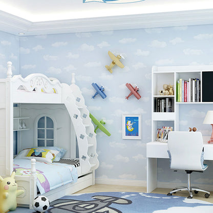 Frendorf | 20,5" x 33' Wolkenbehang in Pastellfarbe Non-Woven-Stoff Wandverkleidung für Kinder, unpasteurized