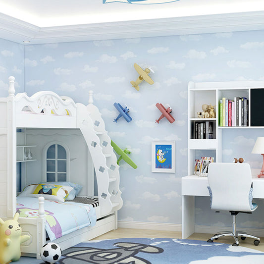 Frendorf | 20,5" x 33' Wolkenbehang in Pastellfarbe Non-Woven-Stoff Wandverkleidung für Kinder, unpasteurized