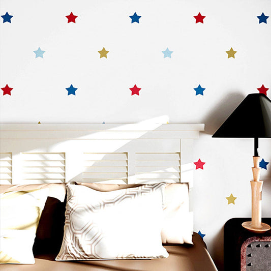 Frendorf | 33' x 20.5" Moderne Wallpaper-Rolle mit einfachem Sternmuster in Pastellfarbe, unbesehen