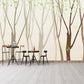 Frendorf | Whole Misty Forest Wandbekleding voor Kantoor Fantasy Blad Muurschildering Behang in Bruin, Vlekbestendig