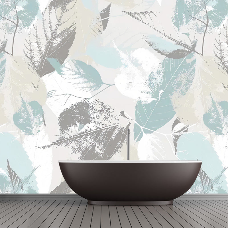 Frendorf | Tropical Leaf Texture Wallpaper for Living Room Scandinavian Wall Art, Custom Made