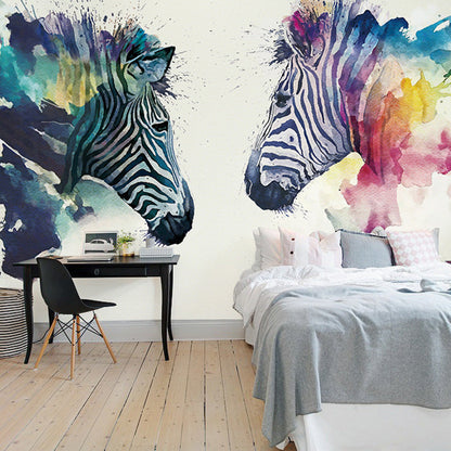 Frendorf | Coole Zebra Wandtapete für Akzentwand, schwarz und weiß, personalisierte Größe verfügbar