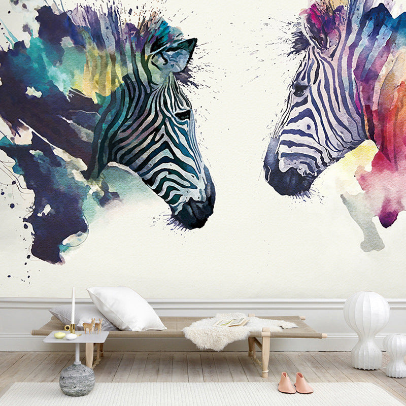 Frendorf | Coole Zebra Wandtapete für Akzentwand, schwarz und weiß, personalisierte Größe verfügbar