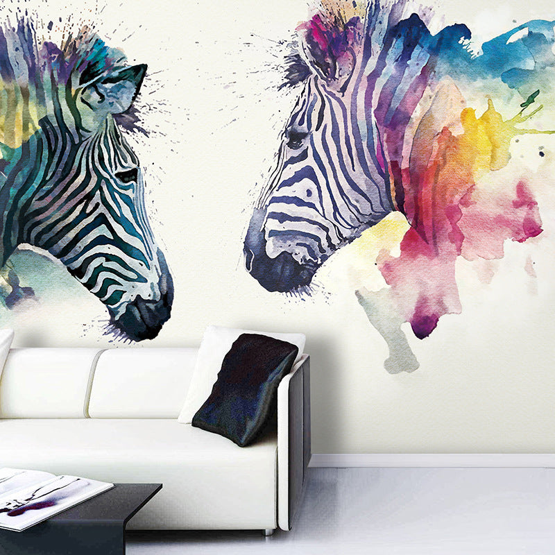 Frendorf | Coole Zebra Wandtapete für Akzentwand, schwarz und weiß, personalisierte Größe verfügbar