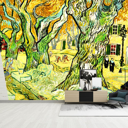 Frendorf | Klassieke aquarellen van boom muurschildering voor accentwand esthetische wandbekleding, op maat gemaakt