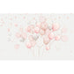 Frendorf | Rosa Einfaches Wandpapier Vollgröße Cartoon Ballon Wandkunst für das Mädchenzimmer