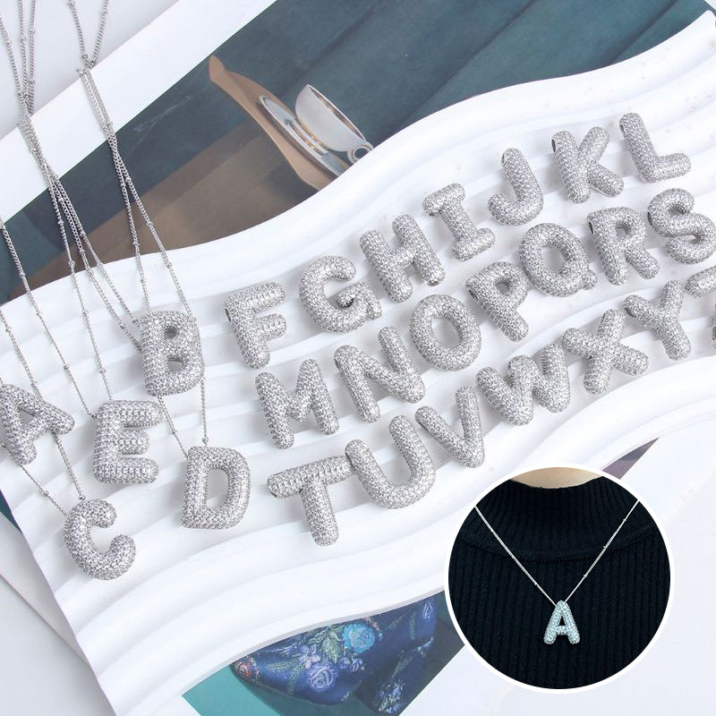 Frendorf | Alphabet-Diamant-Anhänger-Halskette