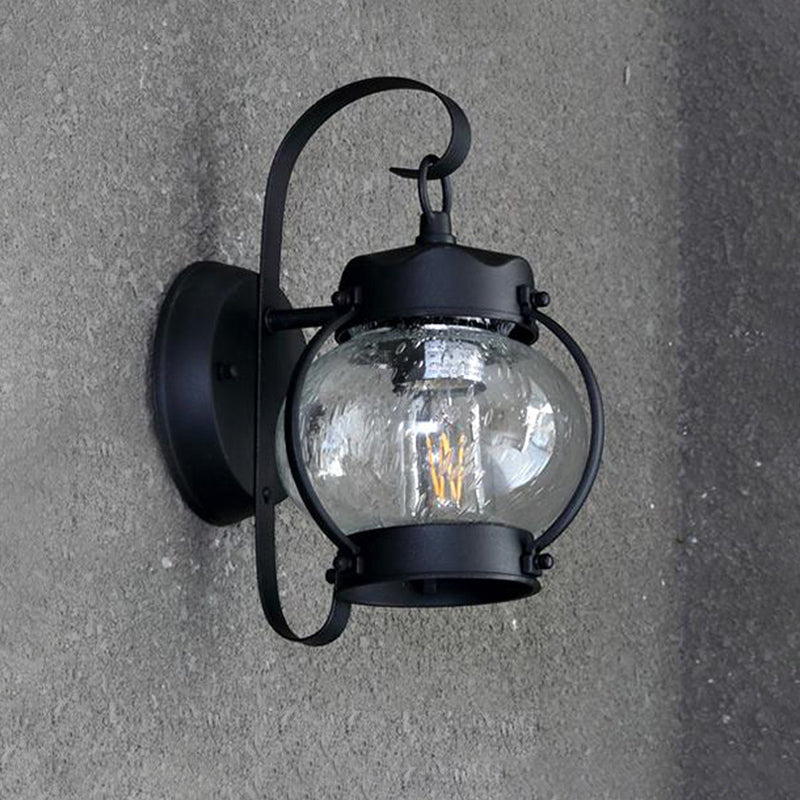 Frendorf | Zylinder/Laterne Gefrostetes Glas Wandhängelampe Traditionelle Einzelne Glühbirne Außen Wandleuchte in Klar