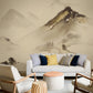 Frendorf | Whole Illustration Mountain Muur voor Accentmuur, Pastelbruin, Op Maat Gemaakt