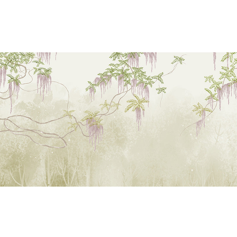 Frendorf | Feuchtigkeitsresistentes verflochtenes Weinmural personalisierte Größe Wandverkleidung für Café