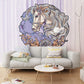 Frendorf | Paarden Muurmuur in Zacht Paars, Scandinavische Wandbekleding voor Huisdecoratie