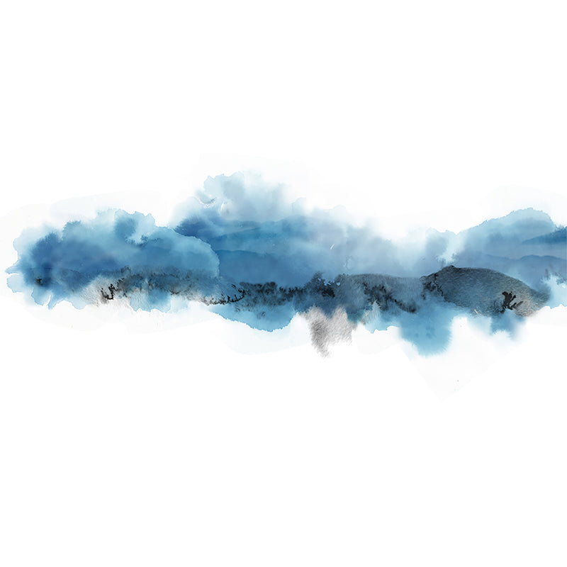 Frendorf | Volle grootte moderne wandkunst blauwe en witte wolken mu wallpaper, aangepaste maat beschikbaar