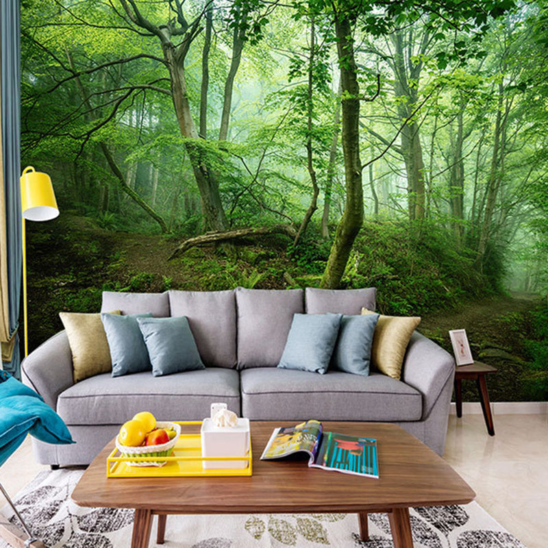 Frendorf | Ganzen Wald Wandverkleidung Grünes Vliesmaterial Wandtapete für Wohnkultur, individuell bedruckt