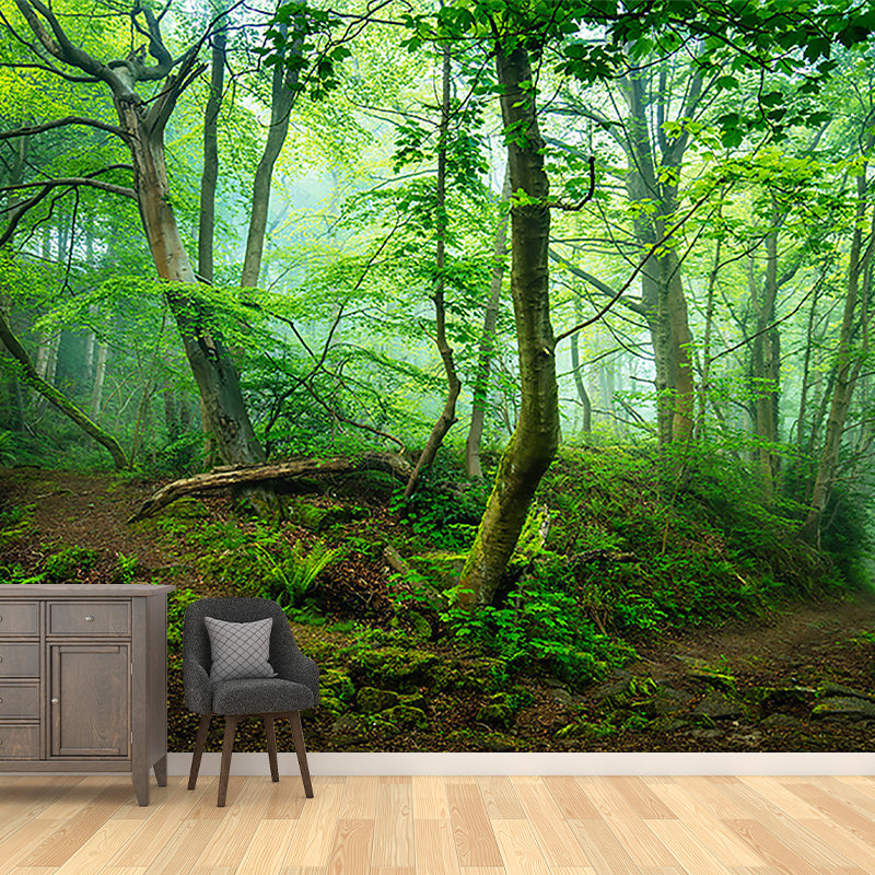 Frendorf | Ganzen Wald Wandverkleidung Grünes Vliesmaterial Wandtapete für Wohnkultur, individuell bedruckt