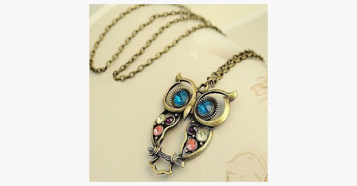 Frendorf | Blaue Augen Eule Anhänger