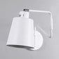Frendorf | 1 Leuchtendes Wandlicht Moderne Stil Bucket Metall Wandleuchte mit verstellbarem Arm in Weiß für Flur