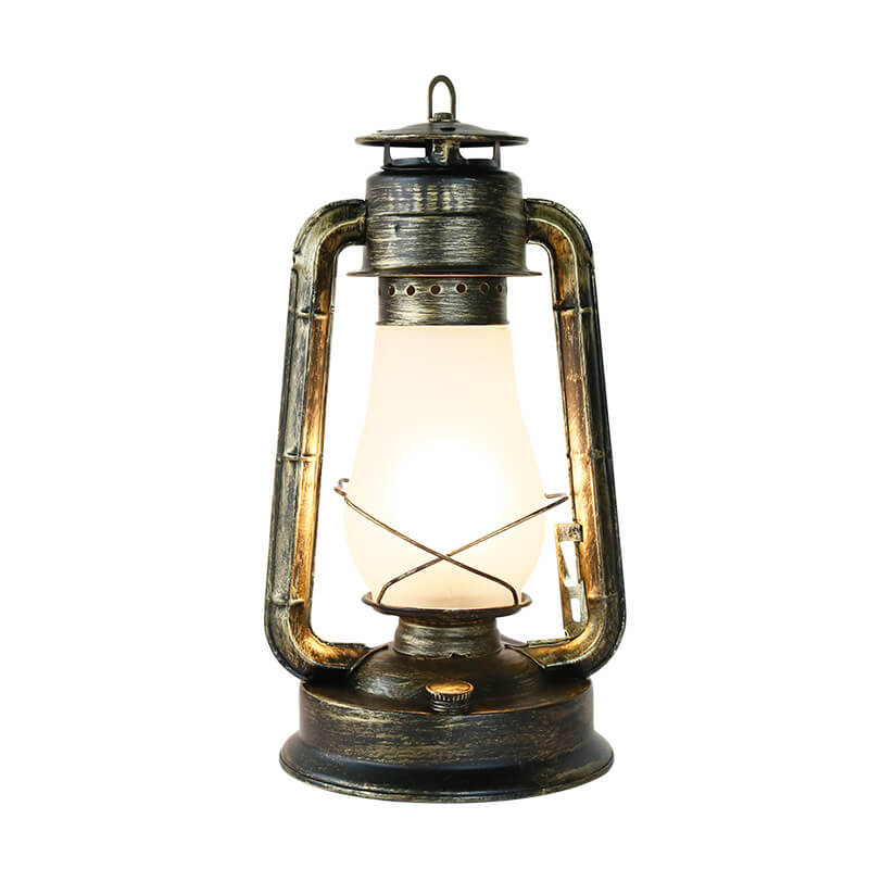 Frendorf | LuxeLume Retro Kerosin Tischlampe | Nostalgische Öllampe | 1-flammige Deko-Laterne