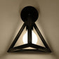 Frendorf | Metalen Gevangen Wandlamp met Driehoek Shade Loftstijl 1 Licht Slaapkamer Wandlamp in Zwart