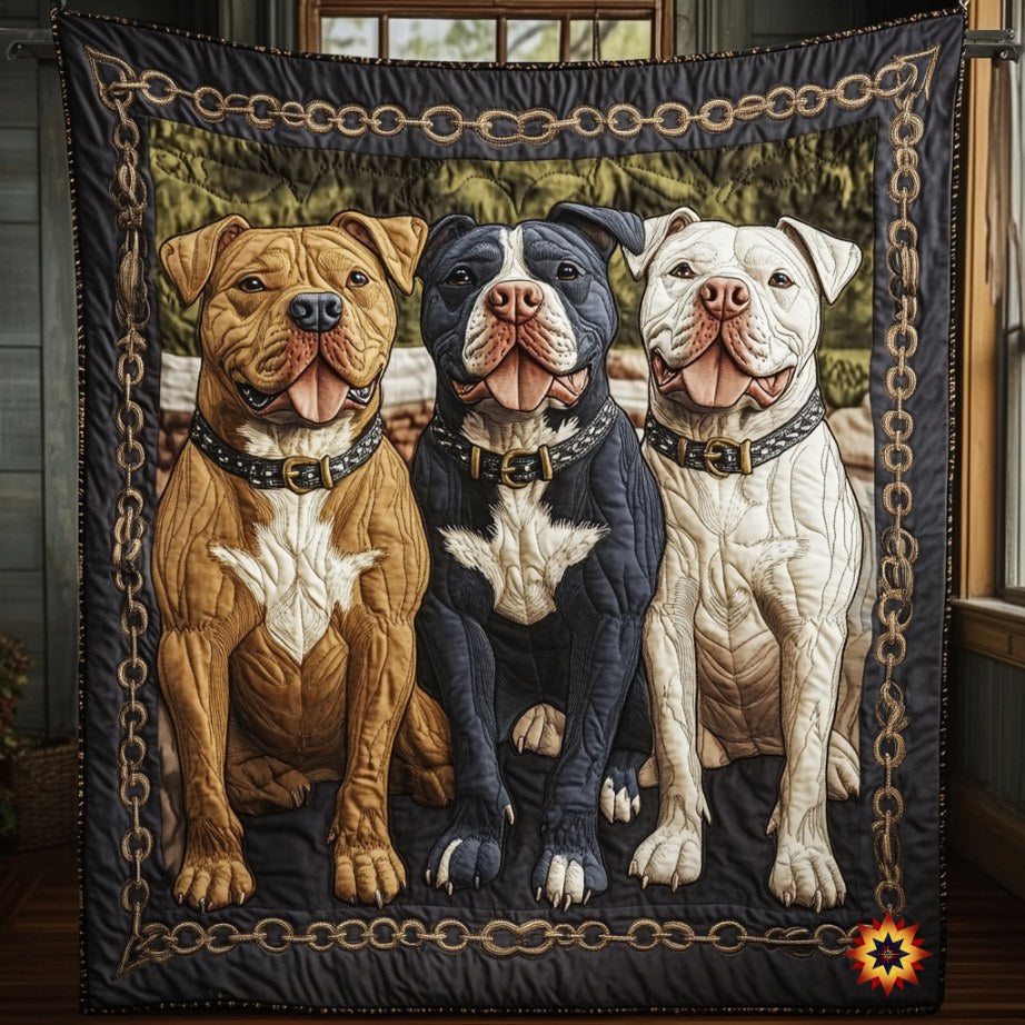 Pitbull Gang Steppdecke