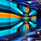 Frendorf | 3D Effect Space Capsule Mural Wallpaper für Besprechungsraumdekoration, Dunkle Farbe, Personalisierte Größe erhältlich