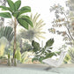 Whole Botanical Plant Wall Mural für Gästezimmer Dekor Nordic Leaf Wandkunst in Grün, Wasserfest