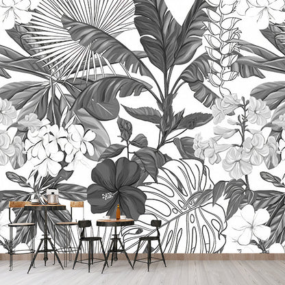 Frendorf | Fleckenschutz Blätter Wandmural Non-Woven Material Nordic Wandverkleidung für Gästezimmer