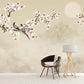 Frendorf | Asiatisch inspirierte Magnolie Wandtapete für Akzentwand, personalisierte Wanddekoration in pastelbraun