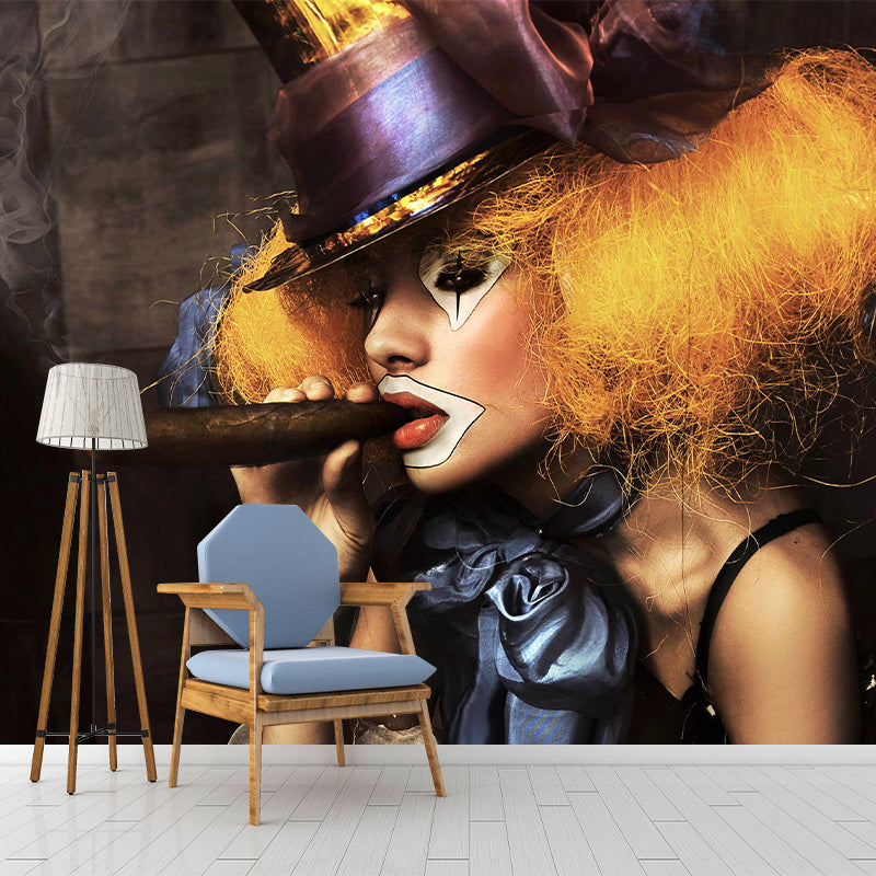 Großes Retro Beauty Wandgemälde für Café, Fantasie-Wandverkleidung, fleckenresistent