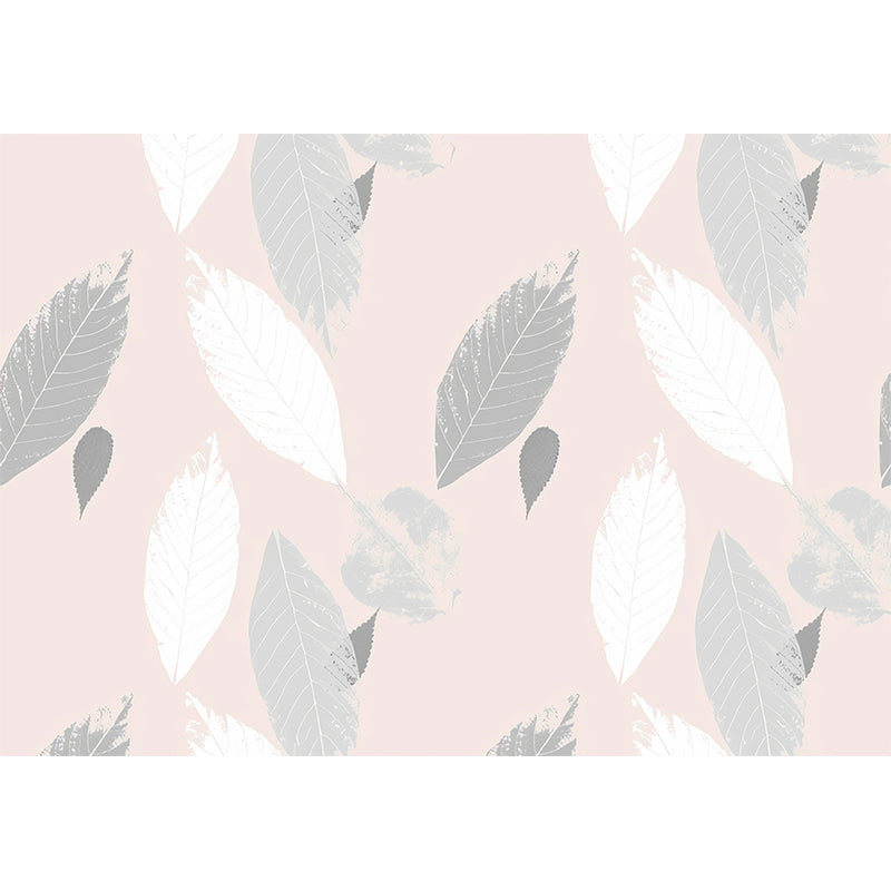Frendorf | Illustration Feder Wandmural Vollformat Wandkunst für das Schlafzimmer von Mädchen in Rosa, Maßgeschneidert