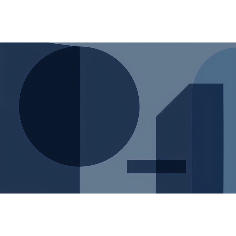 Frendorf | Blaue Kreis Wandbemalung Aufkleber Fleckenresistente Wandverkleidung für Wohnzimmerdekoration