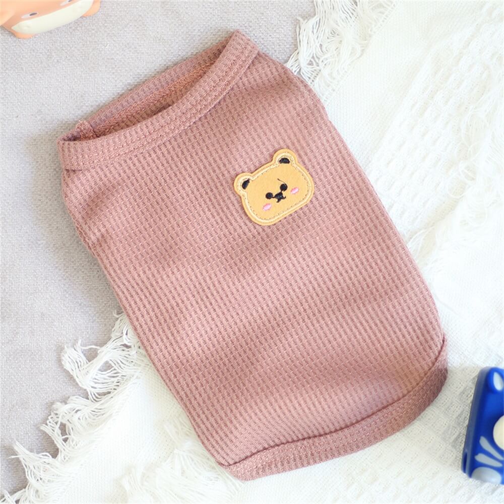 Adorables Waffle Knit Bärenhundshirt – Gemütlich und Stilvoll für Jeden Tag