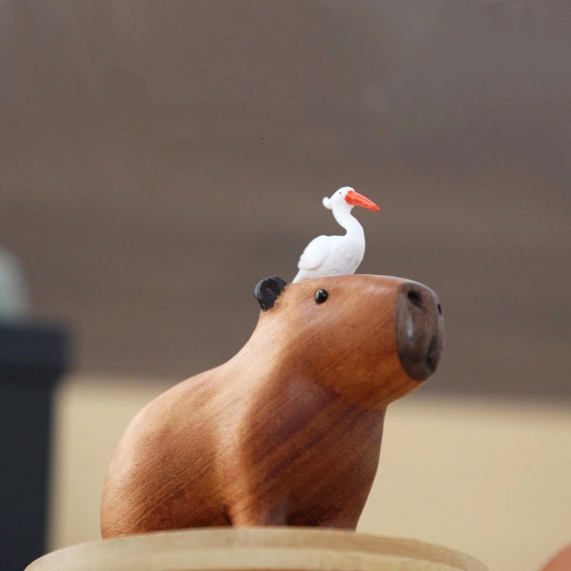 Capybara handgefertigte Holzornament
