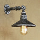 Frendorf | Schwarz/Alter Silber Kegel Wandlampe mit Rohr Industrie-Stil Metall 1 Licht Esszimmer verstellbare Wandleuchte Beleuchtung