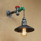 Frendorf | Steampunk Wandlamp met Conische Schaduw 1 Lamp Gietijzeren Muurlicht in Verouderd Zilver