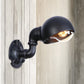 Frendorf | Dome Shade Iron Wall Light Fixture Industrial 1 Light Schlafzimmer Wandleuchte mit Rohrdesign in Schwarz